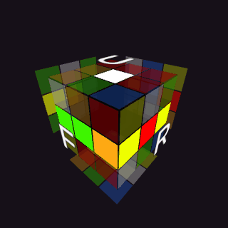 Example cube solve reconstruction